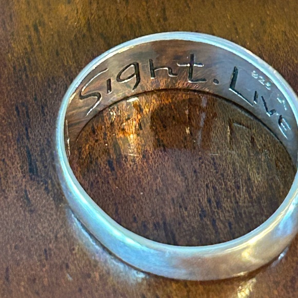 Sterling Silver Faith Engraved Ring Size 8 - Picture 2 of 6